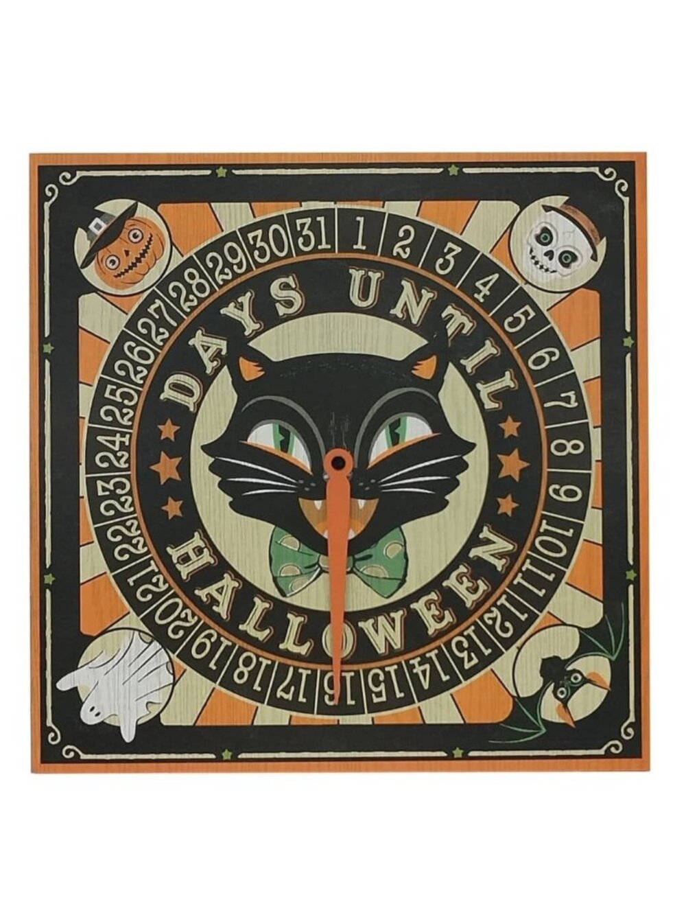 Retro Black Cat 'Days Until Halloween' Countdown Calendar MCM Vintage Gothmas